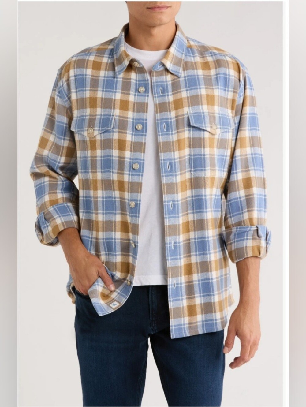 NWT James Campbell Cayucos Plaid Overshirt. Size S